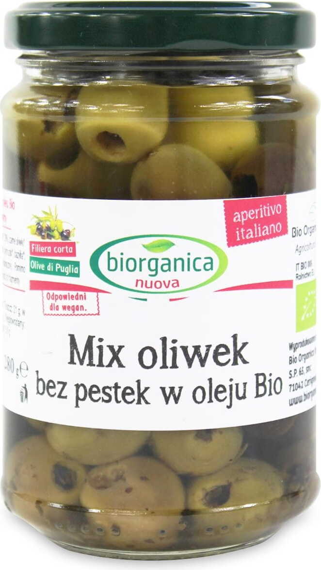 Mélange d'olives dénoyautées en pot d'huile BIO 280 g - BIO ORGANICA ITALIA