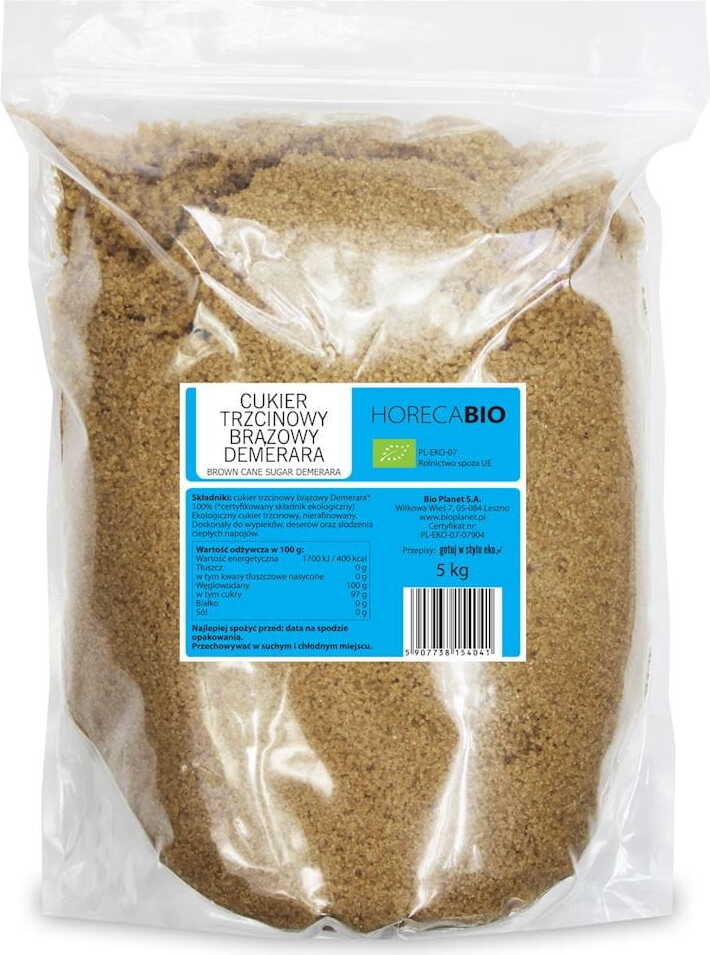 Sucre de canne roux demerara BIO 5 kg - HORECA