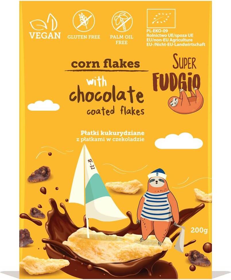 Corn flakes aux flocons de chocolat BIO 200 g SUPER FUDGIO