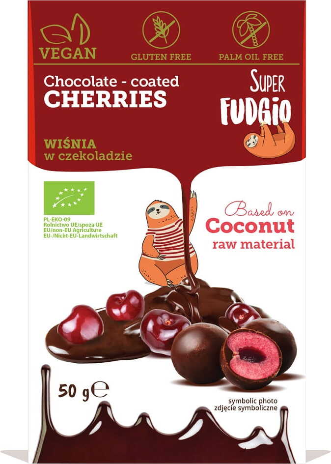 Cerise lyophilisée au chocolat BIO 50 g super fudigo MEGUSTO