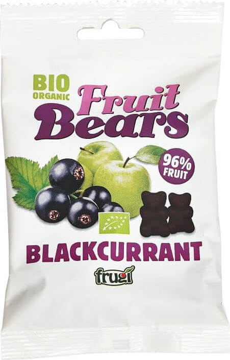 Jelly beans (teddy bears) pomme - cassis sans gluten BIO 50 g - HOUSE OF DENMARK