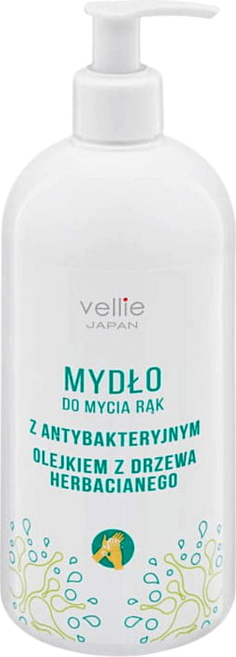 Savon mains antibactérien à l'huile d'arbre à thé - pompe 500 ml VELLIE JAPAN