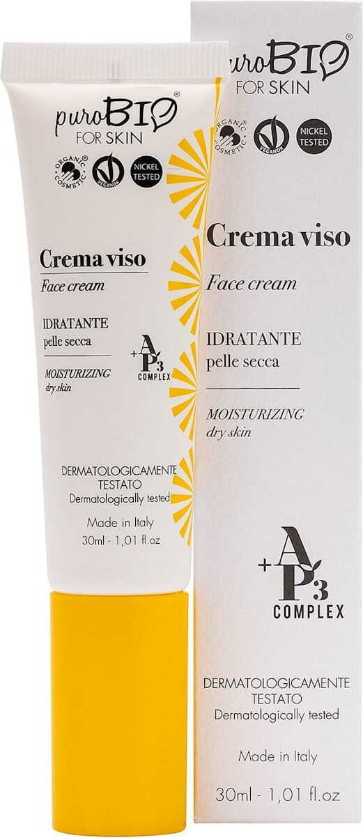 Crème visage hydratante pour peaux sèches 30 ml - PUROBIO