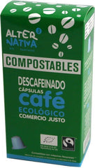 Café arabica équitable décaféiné BIO 10 capsules pour nespresso - ALTERNATIVA