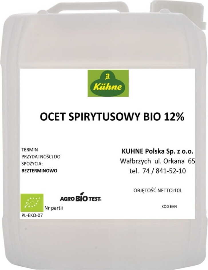 Vinaigre d'alcool 12% BIO 10 L - HORECA (KUHNE)