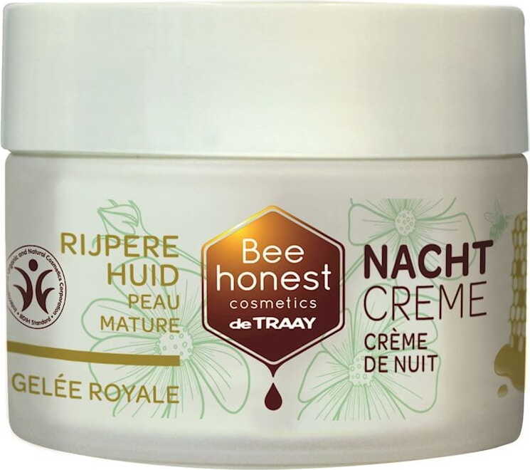 Crème de nuit visage à la gelée royale, peaux matures eco 50 ml - BEE HONEST