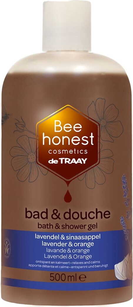 Gel douche et bain relaxant lavande et orange eco 500 ml - BEE HONEST