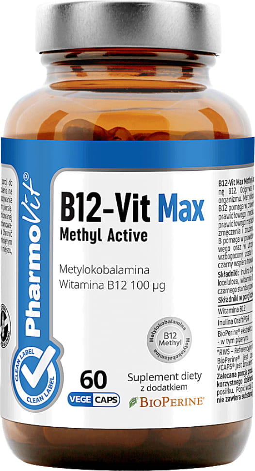Vitamine B12 60 gélules 174 g - PHARMOVIT