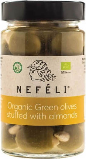 Olives vertes farcies aux amandes en BIO 300 g - NEFELI