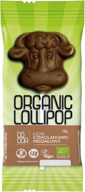 Sucette chocolat et amandes sans gluten BIO 15 g - CACAO