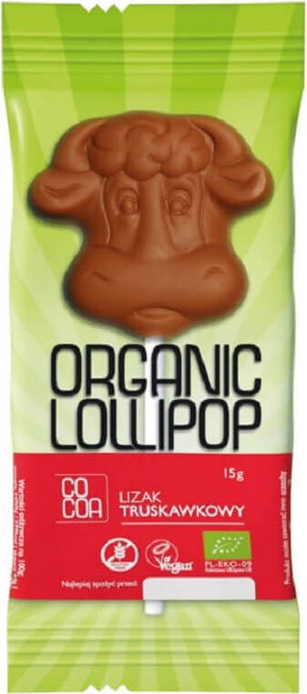 Sucette sans gluten saveur fraise BIO 15 g - CACAO