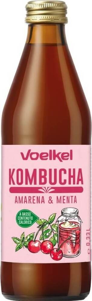 Kombucha cerise - menthe BIO 330 ml VOELKEL