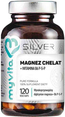 Chélate de magnésium magnésium bisglycinate + vitamine B6 P - 5 - P 120 gélules MYVITA SILVER PURE