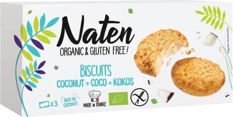 Biscuits coco sans gluten BIO 150 g - NATEN