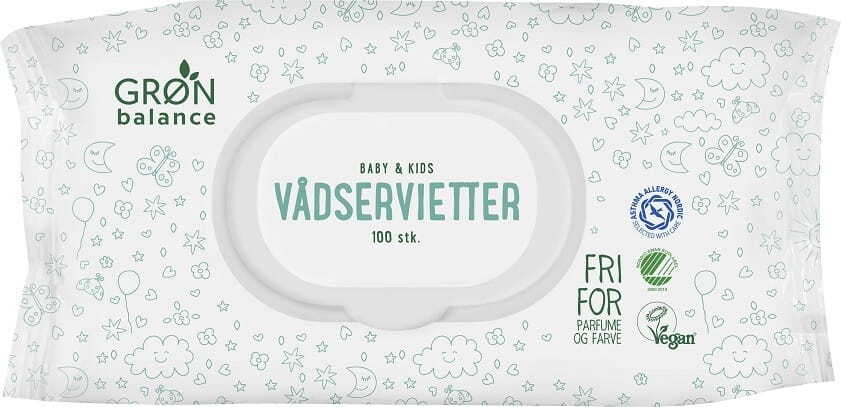 Lingettes humides pour enfants et bébés 100 pcs - GRON BALANCE
