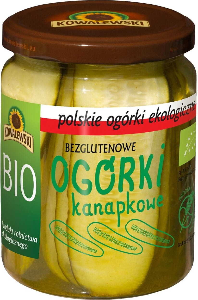 Tranches de concombre mariné sans gluten BIO 540 ml (270 g) - KOWALEWSKI