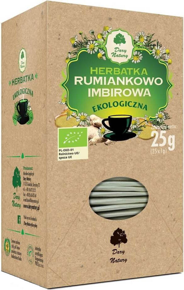 Tisane BIO camomille et gingembre (25 x 1 g) - CADEAUX DE LA NATURE