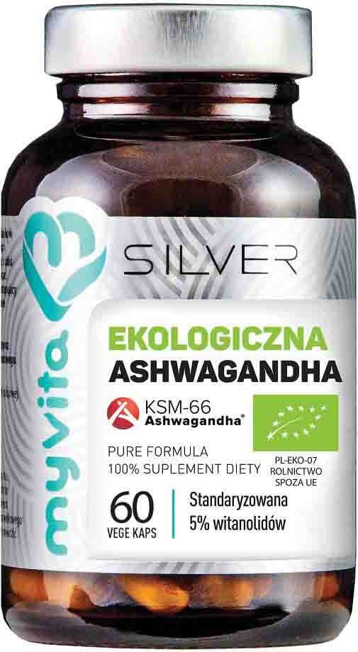 Ashwagandha bio KSM - 66 ginseng - Ginseng indien BIO 200 MG 60 gélules MYVITA SILVER