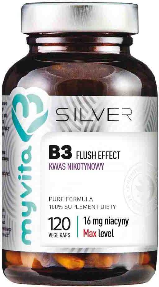 Vitamine B3 acide nicotinique 16 MG 120 gélules végé 70 g MYVITA SILVER PURE