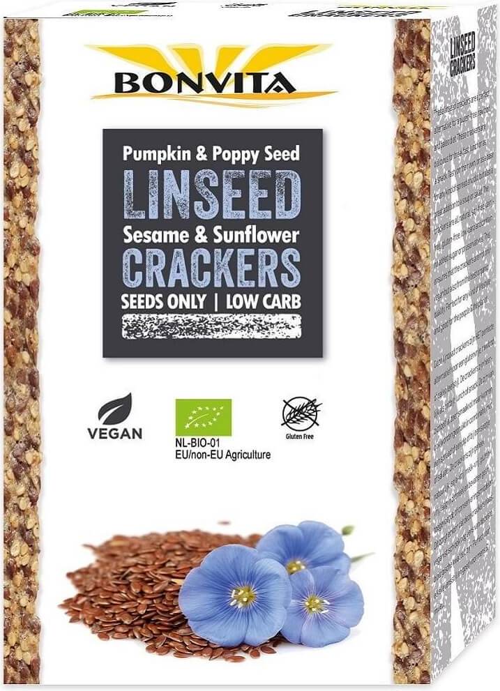 Crackers de lin sans gluten BIO 100 g - BONVITA