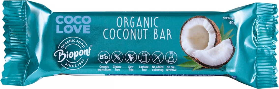 Barre coco sans gluten BIO 40 g - BIO PONT