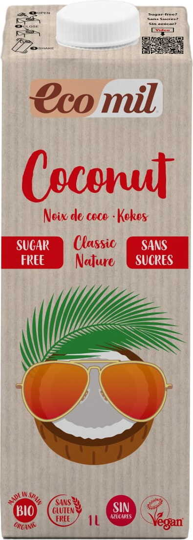 Boisson classique à la noix de coco sans sucre BIO 1000 ml ECOMIL