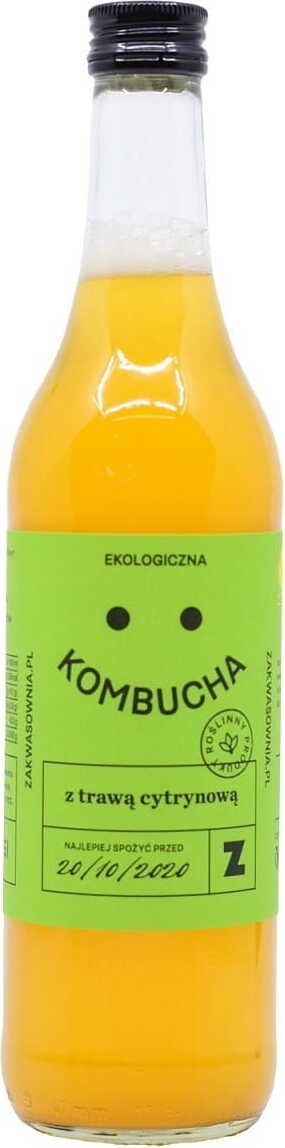 Kombucha sans gluten à la citronnelle BIO 500 ml - ZAKWASOWNIA