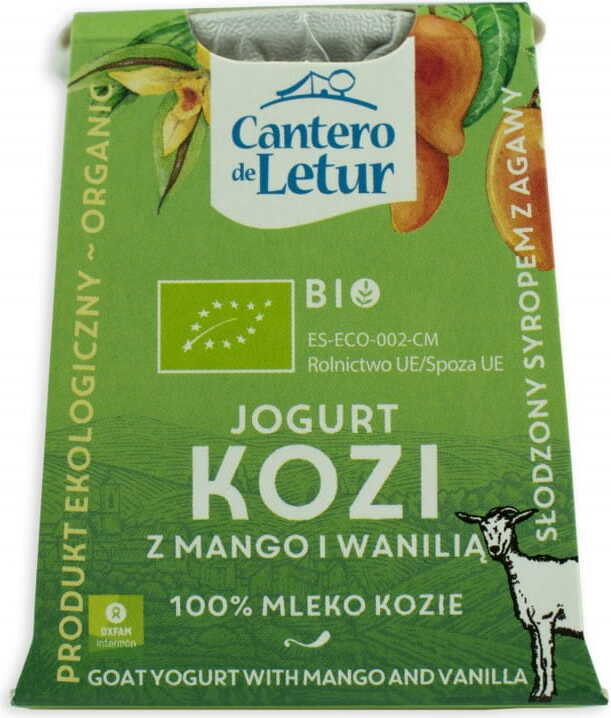 Yaourt de chèvre à la mangue et à la vanille BIO 125 g CANTERO DE LETU
