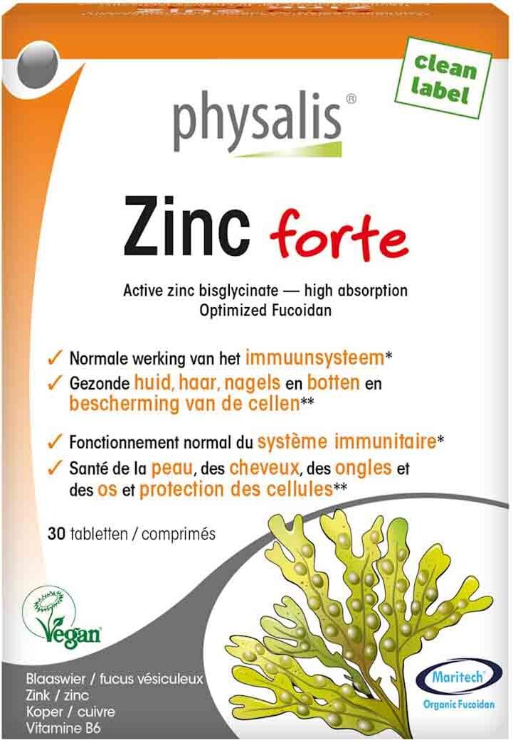 Zinc FORTE 30 comprimés (185 g) - PHYSALIS