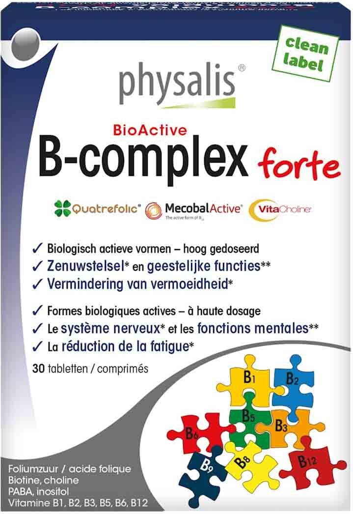 Complexe Vitamine B FORTE 30 comprimés (25 g) - PHYSALIS