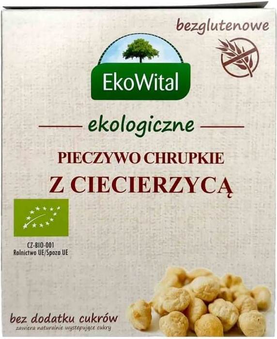 Pain croustillant aux pois chiches sans guluten BIO 100 g EKOWITAL