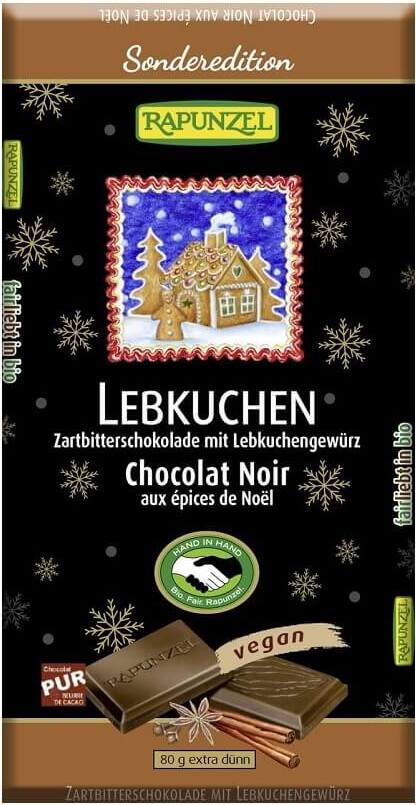 Dessert chocolat aux épices pain d'épices BIO 80 g - RAIPONCE