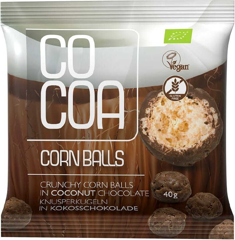 Chips de maïs au chocolat coco sans gluten BIO 40 g - CACAO