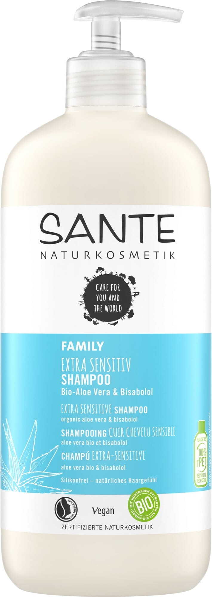 Shampoing cuir chevelu sensible aloès et bisabolol eco 500 ml - SANTE