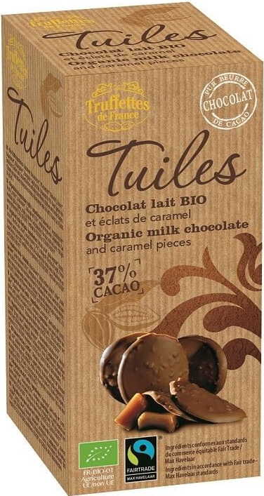 Anneaux de chocolat au lait au caramel BIO équitable 100 g - TRUFFETTES DE FRANCE