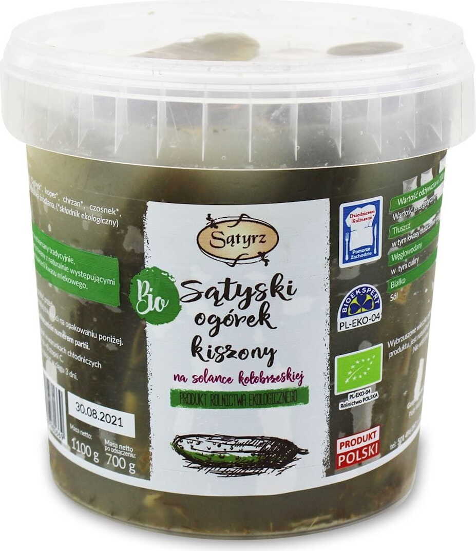 Concombres marinés BIO 11 kg (700 g) (seau) - SĄTYRZ