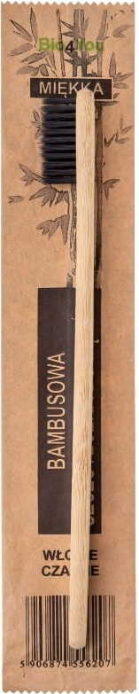 Brosse à dents bambou noir souple 1 pièce - BIO4YOU