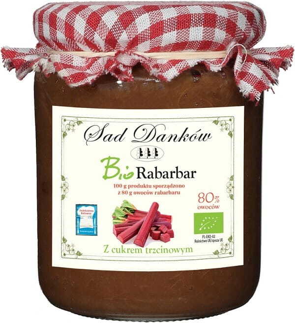 80% rhubarbe au sucre de canne BIO 260 g - SAD DANKÓW