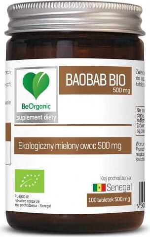 Baobab BIO fruit moulu écologique 500 MG 100 comprimés de beorganic MEDICALINE