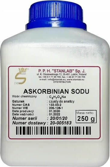 Ascorbate de sodium Vitamine C pure 250 g STANLAB