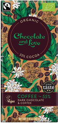 Chocolat noir Suisse au café équitable BIO 80 g - CHOCOLATE AND LOVE
