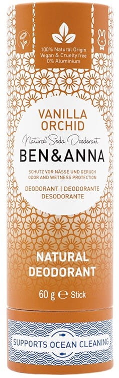 Déodorant naturel à base de soda vanille & orchidée, stick carton 60 g BEN & ANNA