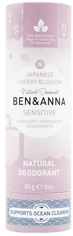 Déodorant naturel sans soda stick fleur de cerisier japonais, carton 60 g BEN & ANNA