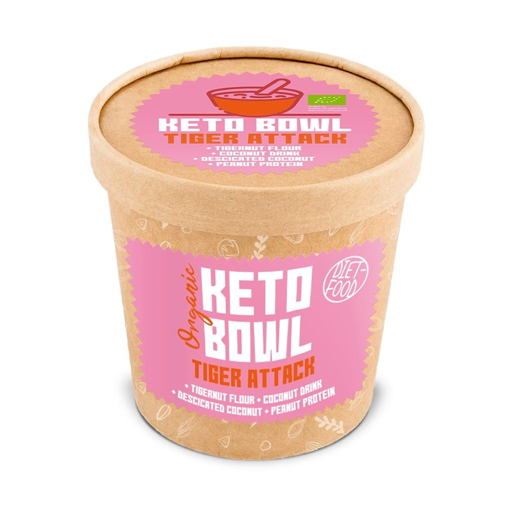 Bol keto alternatif bouillie d'attaque de tigre dans une tasse BIO 70 g DIET FOOD