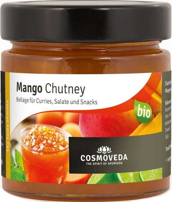 Chutney de mangue épicé sans gluten BIO 225 g - COSMOVEDA