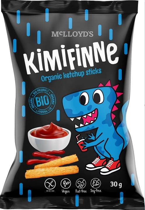 Chips de maïs saveur ketchup sans gluten BIO 30 g KIMIFINNE