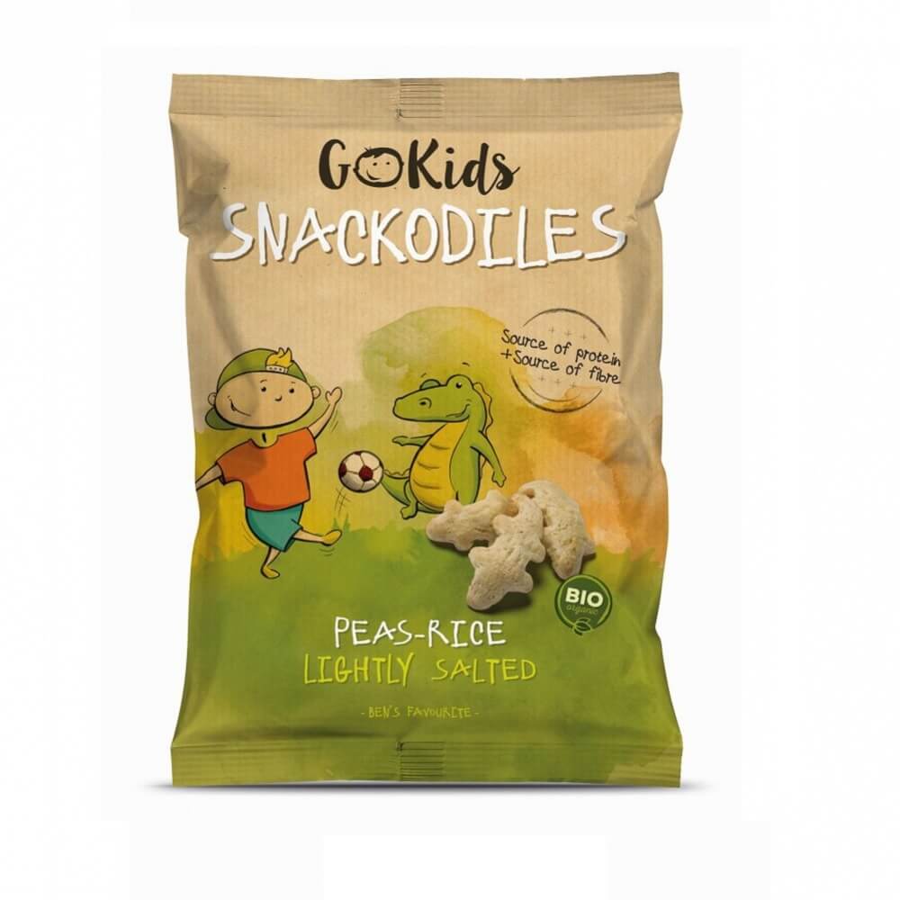 Crocodiles croustillants aux petits pois et riz BIO 30 g GOKIDS