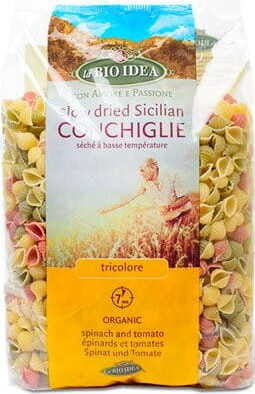 Pâtes coquillages tricolores BIO 500 g - LA BIO IDEA