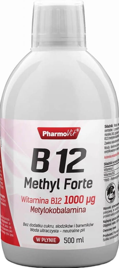 Vitamine B12 methyl FORTE methylcobalamine 1000 mg 500ml PHARMOVIT