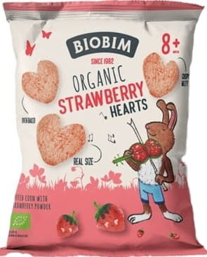 Chips de maïs banane et fraise 8 mc avec vitamine B1 BIO 20 g - BIOBIM